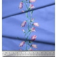 thumbnail image 3 of Soimoi Rayon Fabric Leaves & Wild Flower Print Sewing Fabric Yard 56 Inch Wide, 3 of 3
