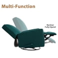 thumbnail image 4 of EMONIA Pushback Recliner Chair with 360° Swivel and Rocking function, Linen Type Cloth, Living Room Single Sofa, Home Theatre Armchair, Modern Nursery Recliner, Olive Green, 4 of 7