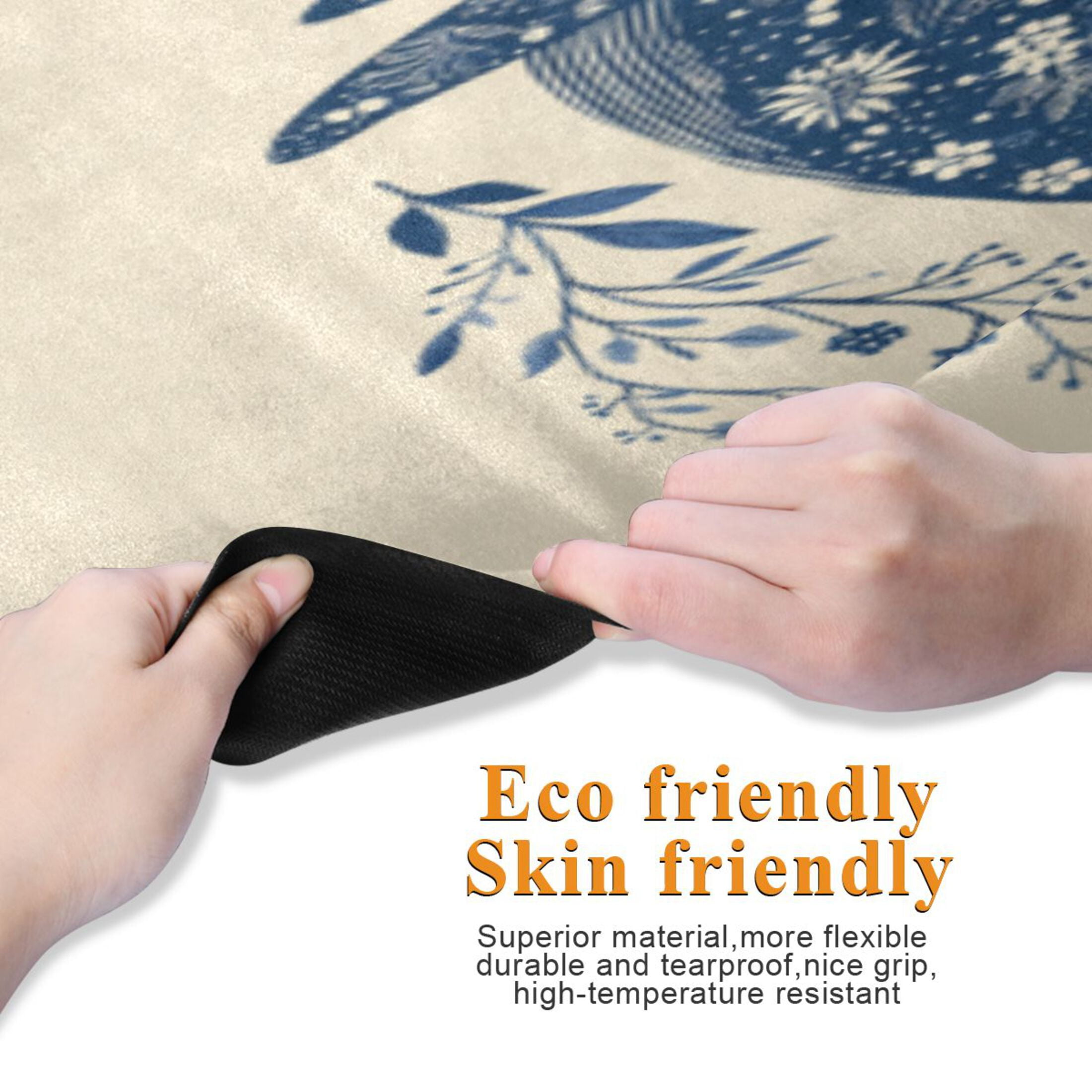 BZSMCE Yoga Mat Women Fitness Mat Flower - Decorated Whale Art Pattern