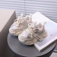 thumbnail image 5 of Kogui Kid Walking Shoes for Girls Tween Kid Walking Non-Slip Breathable Casual Sneakers Size 1 (Beige,Big Kids 1), 5 of 9