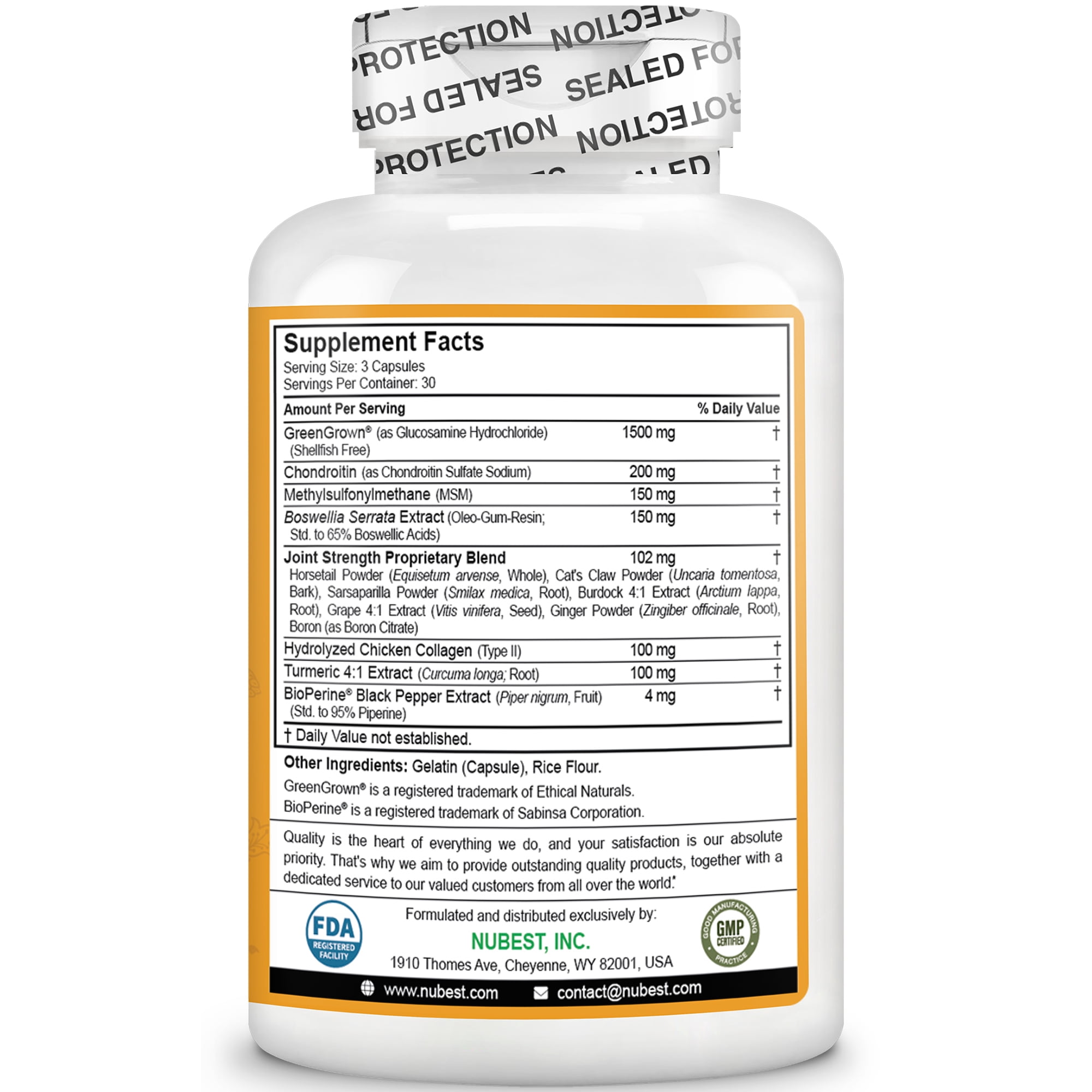 NuBest Joint Xtra, Daily Joint Support with Glucosamine, MSM & Turmeric, 90 Capsules