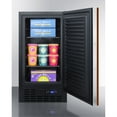 thumbnail image 4 of ADA compliant 18" wide frost-free freezer in black for built-in or freestanding use, with integrated door frame for overlay panels, 4 of 5