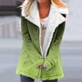 thumbnail image 2 of Winter Warm Zip Up Jackets for Womens Fashion Plus Size Composite Plush Button Lapels Jacket Outwear Coat Gifts for Womens, 2 of 6
