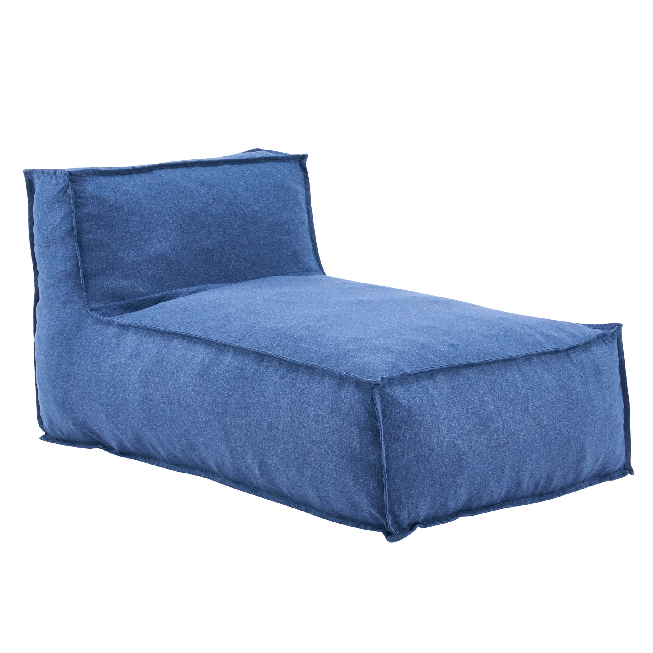 Christopher Knight Home 61" Outdoor Bean Bag Lounge Chair, Plush Foam Filled, Patio Garden Seating, Navy Blue
