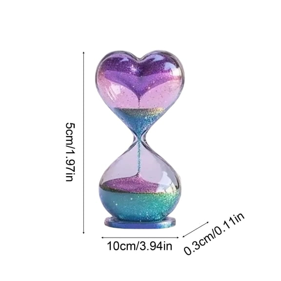purple 2D Character Heart-Shaped Funnel Acrylic Rotating Standing Sign Ornament For Valentine'S Day Decor