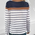 thumbnail image 4 of Lmnyox Women's Striped Tops Soft Long Sleeve Crew Neck T Shirt Summer Casual Pullover Shirt 2024 Trendy, 4 of 7