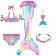 thumbnail image 1 of 2023-5 unids/set traje de baño de cola de sirena para niñas disfraz de sirenita Cosplay ropa de playa traje de baño-1, 1 of 3