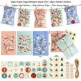 thumbnail image 1 of Juego de calendario de adviento de Navidad, bolsas de papel Kraft con cuenta atrás, paquete de embalaje de regalo de recuerdo de fiesta de invierno, bolsa de dulces con pegatinas de Navidad, 1 of 4