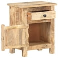 thumbnail image 2 of vidaXL Bedside Cabinet 15.7"x11.8"x19.7" Rough Mango Wood, 2 of 3