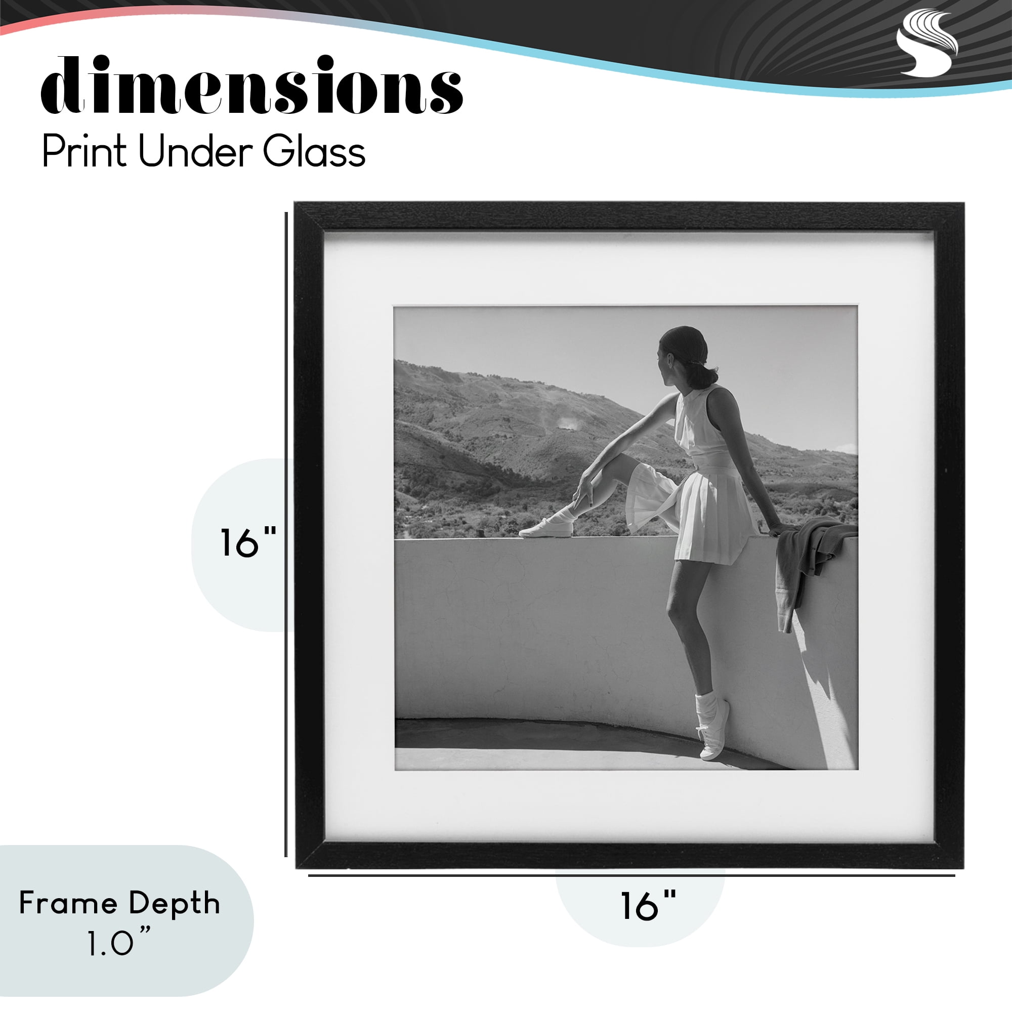 Stupell Industries Woman In Tennis Outfit Black Framed Print Under Glass, design by Toni Frissell