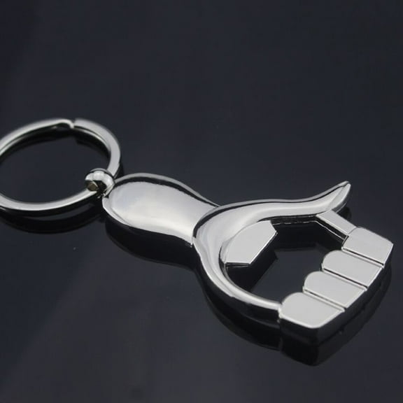 FRCOLOR 1Set Metal Keychain with Hand Shaped Bottle Opener for Friends