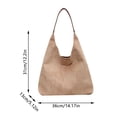 thumbnail image 3 of Women Suede Shoulder Bag Fall Winter Fashion Crossbody Purse Handbag Tote, 3 of 5