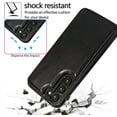 thumbnail image 4 of Design for Galaxy S23 Plus Case with Credit Card Holder Slot PU Leather Wallet Phone Cases Stand Kickstand Durable Shockproof Protective Cover for Samsung S23+ Women Men 6.6 inch Black, 4 of 12