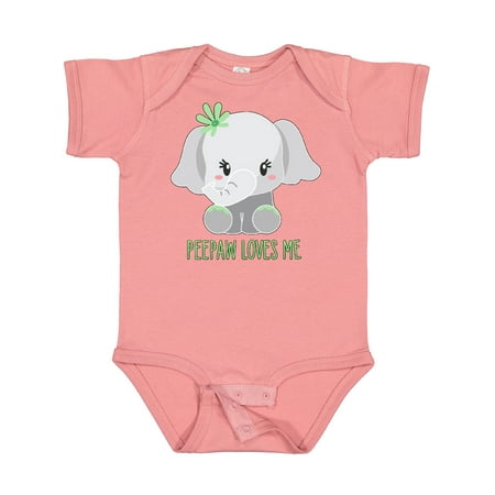 

Inktastic Peepaw Loves Me- Cute Elephant Gift Baby Boy or Baby Girl Bodysuit