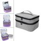 thumbnail image 4 of Estuche de transporte para de uñas, contenedor de divisores suaves y duraderos (15ml/0,5 fl), caja organizadora de uñas para lápiz labial Gris Sunnimix Estuche de transporte de esmalte de uñas, 4 of 7