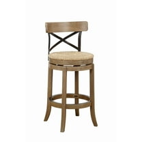 Boraam Myrtle 29in. X-Back Swivel Wood Bar Stool, Wheat Wire-Brush Finish