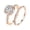 Rose Gold, variant on Krdevn Plated Cushion Halo CZ Bridal Ring Set Stackable Engagement Wedding Band Size 6-11 Women Finger Jewelry Gift