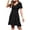 Black, variant on Womens Dresses Casual Summer Plus Size,Womens Dress Tops Summer Dresses for Women 2025 Women's Summer New Temperament Elegant V-neck Solid Color Vacation Dresses