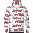 thumbnail image 7 of Kdxio Retro Train Print Mens Casual Hooded Collar Drawstring Hoodies Pullover Sweatshirts Casual Long Sleeve Shirts-Medium, 7 of 7