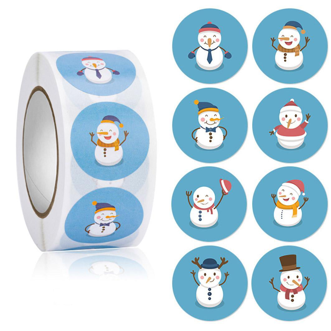 108 CHRISTMAS SNOWFLAKES STICKERS Mini Labels Seal Decor for Gift Present White 
