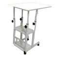 thumbnail image 4 of simhoa Table de Chevet avec Roues Hauteur Réglable Durabilité, Rotation à 360 Degrés Bureau Latéral Mobile pour Portable, Pratique pour Dortoir 60cmx40cm, 4 of 8