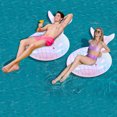 thumbnail image 2 of Hamaca de agua flotante para piscina inflable de verano Likrtyny con portavasos, 2 of 9