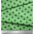 thumbnail image 2 of Soimoi Green polyester Crepe Fabric Bicycle Vintage Print Sewing Fabric Yard 42 Inch Wide, 2 of 3