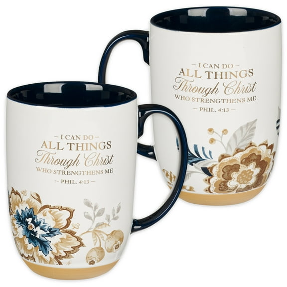 Christian Art Gifts Large Coffee & Tea Inspirational Scripture Mug for Women: I Can Do All Things Through Christ - E, (Hardcover)