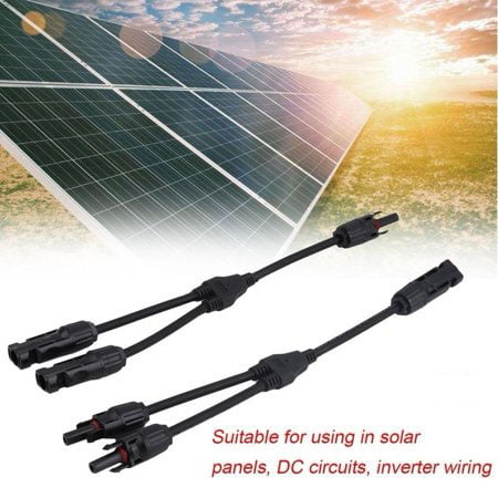 1 Pair Y Branch Solar Panel 30A Cable Connector FFM MMF PV Wire T Splitter Parts 