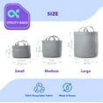 thumbnail image 2 of Coolaroo 3-Pack Small, Medium & Large Utility and Storage Bins with Reinforced Handles, Steel Grey, 2 of 6