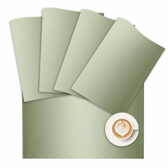 Placemat Sage Green Placemats for Dining Table Ombre Green Washable Table Mats for Party Kitchen Dining Decoration