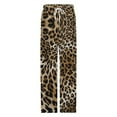 thumbnail image 4 of Leopard Print Pattern Pajama Pants Comfortable Elastic Waist Pajamas Fashion Sleepwear Bottoms Plus Size Homewear, 4 of 6
