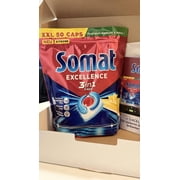 SOMAT Excellence 3in1 Dishwasher detergent caps -XXL 50 tabs-