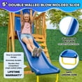 thumbnail image 5 of Sportspower Addison Wooden Swing Set with Heavy Duty Double A-Frame, Lifetime Warranty on Slide, & Bonus Anchor Kit - for Ages 3-8, 5 of 8