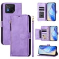 thumbnail image 1 of Filp Case for ASUS ROG Phone 8/8 Pro Zipper Pocket Magnetic Flip Wallet Phone Case with 7 Card Slots and Wrist Strap, 1 of 5