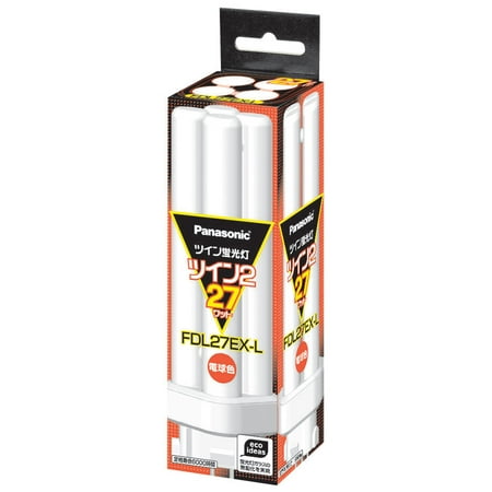 

Panasonic Twin Fluorescent Light 27 Type Twin 2 Palook Light Bulb Color FDL27EXL