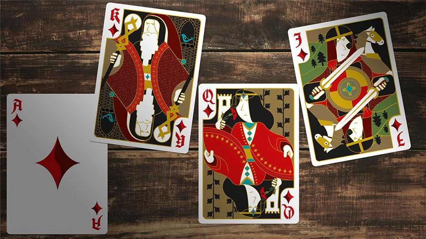 Secret Tale King Arthur White Knight Playing Cards by Dutch Card House