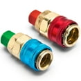 thumbnail image 2 of Biltek Adaptateur de Coupleur Rapide A/C R134a pour Voiture, Côté Haut et Bas, CVC SAE Mâle, Raccord Évasé, 2 of 4
