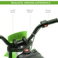 thumbnail image 3 of Aosom Kids Dirt Bike Battery-Powered Ride-On Electric Motorcycle with Charging 12V Battery, Training Wheels Green, 3 of 9