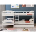 thumbnail image 2 of Twin L-Shaped Bunk bed with Trundle-White 00024, 2 of 9