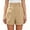 Khaki, variant on Women's Plus Size Solid Color Bermuda Shorts High Waist Straight Fit Casual Dressy Work Shorts with Pockets Navy