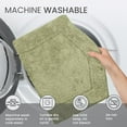 thumbnail image 3 of HOME WEAVERS Waterford Bathroom Rug Toilet Rugs U Shaped Contour, Thick Toilet Rug, Non-Slip Contour Mat for Bathroom,100% Cotton Soft, Absorbent Water, Machine Washable, 20"x20" Contour, Green, 3 of 8