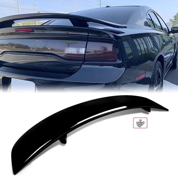 For Dodge Charger 2011-2023 Rear Trunk Factory Spoiler Wing Gloss Black ABS