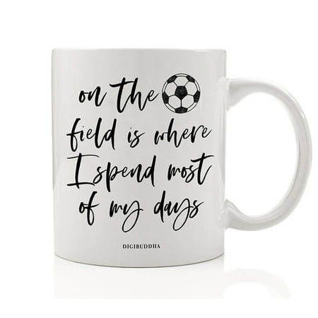 Football Rugby League (Soccer Ball Coffee Mug Gift Idea for League Sports Matches Loyal Soccer Team Lover Football Rugby Field Game Player Birthday Christmas Father's Day Present 11oz Ceramic Tea Cup by Digibuddha)
