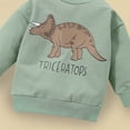 thumbnail image 4 of Gibobby Sudadera para niños y niñas pequeñas, prendas de vestir, estampados de dinosaurios verdes para ropa de bebés(Verde, 6-12 Meses), 4 of 5