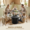 thumbnail image 4 of HOMCOM Round Dining Table, Kitchen Table with Fluted Pedestal Base, Black, 4 of 10