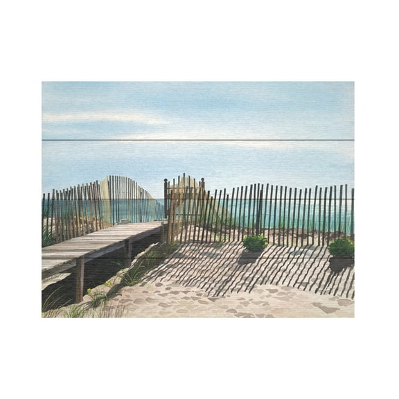 Linda Roberts 'Seagate' Wood Slat Art 12x16