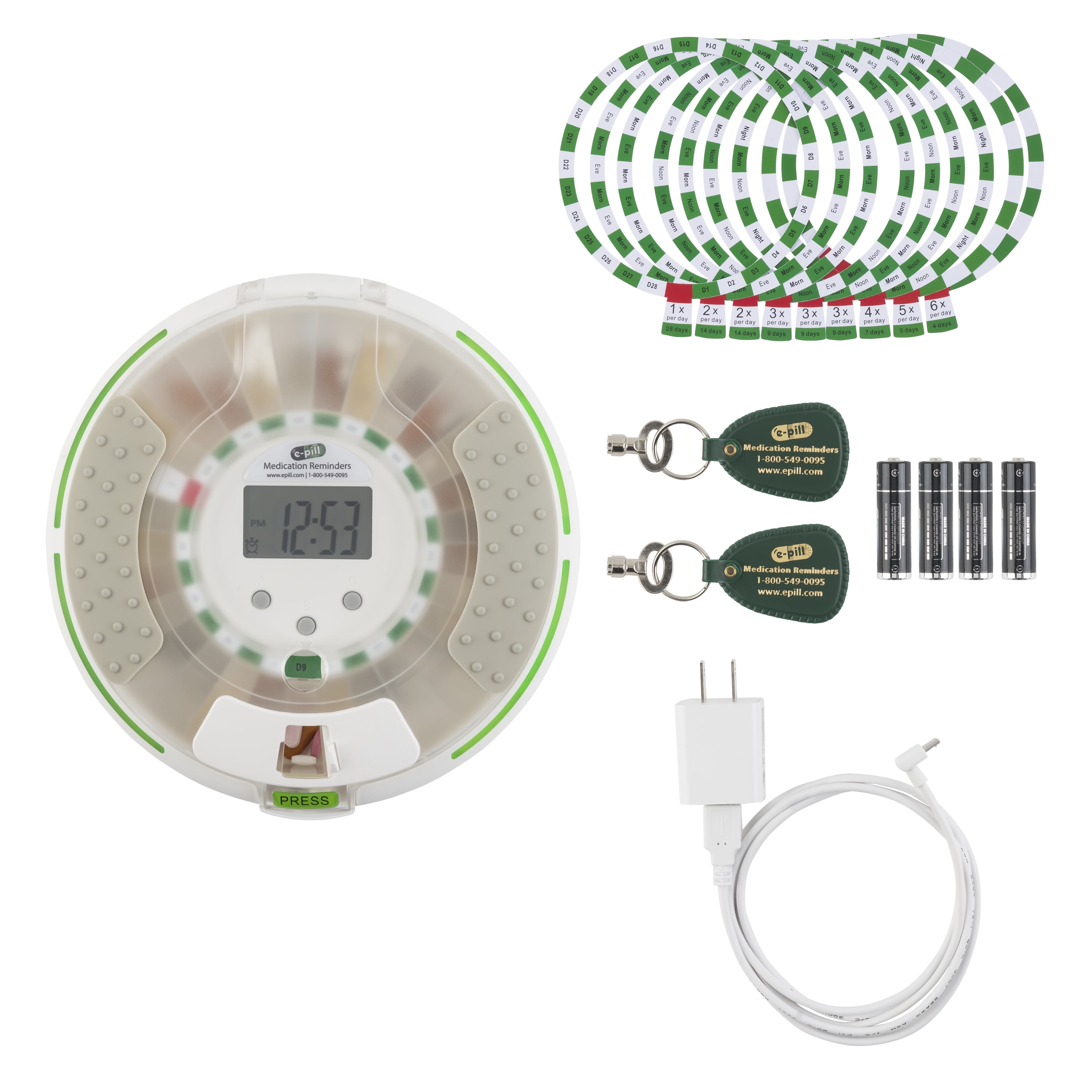 e-pill Voice - Locked Automatic Pill Dispenser - Reminds with a Friendly Voice