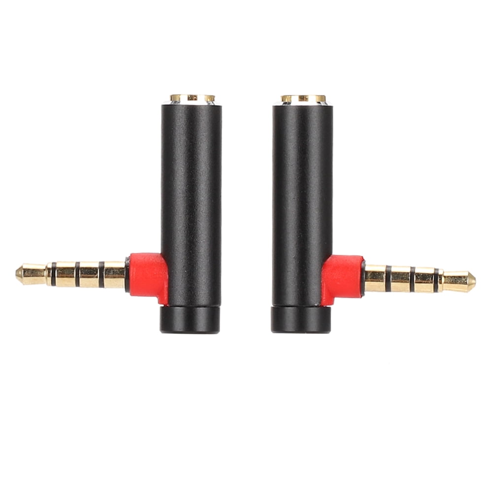 Stereo Connector, L-Shaped Male To Female Plug Audio Cable Jack