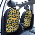 thumbnail image 3 of Kdxio Sunflowers Print 2 Pack Car Kick Mat Seat Cover Back Protector Mat with Pockets for Organizer Backseat Protector and Storage Anti Kick Pad for Vehicles, 3 of 9